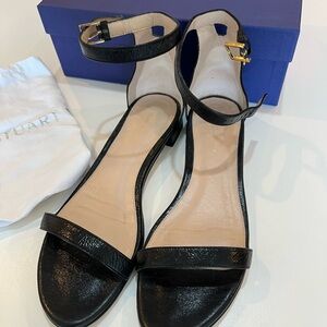Black Stuart Weitzman Sandals - Size 9.5, Flat